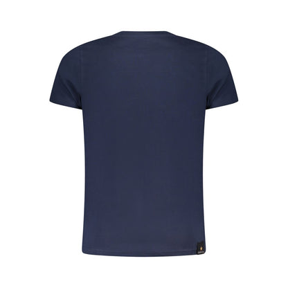Back view of Esercito 1659 Blue Cotton T-Shirt with short sleeves and crew neck.