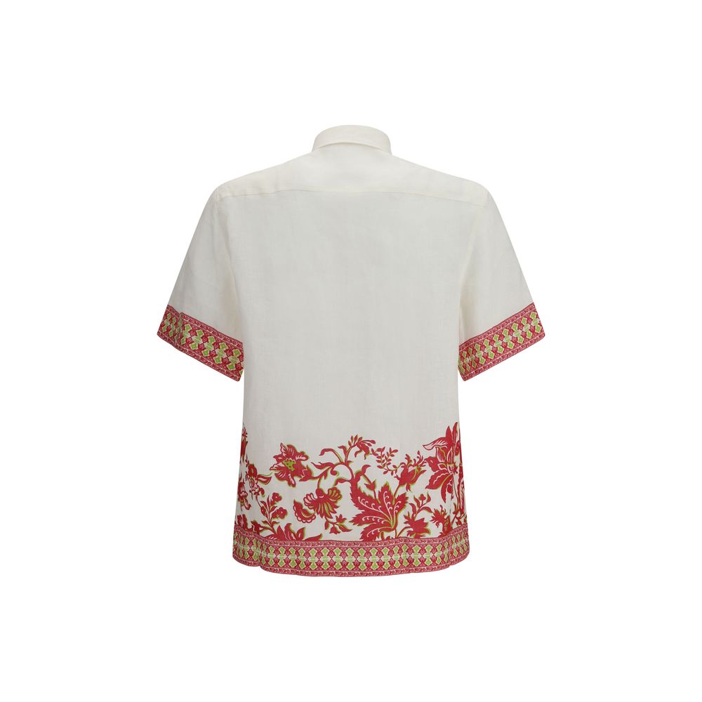 Etro Multicolor Linen Pattern Shirt