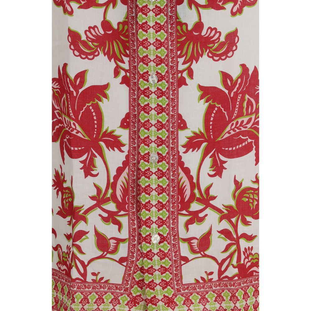 Etro Multicolor Linen Pattern Shirt