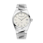 Luxury watch FREDERIQUE CONSTANT MOD. FC-240SI2NH6B with silver bracelet and white dial for sophisticated style.