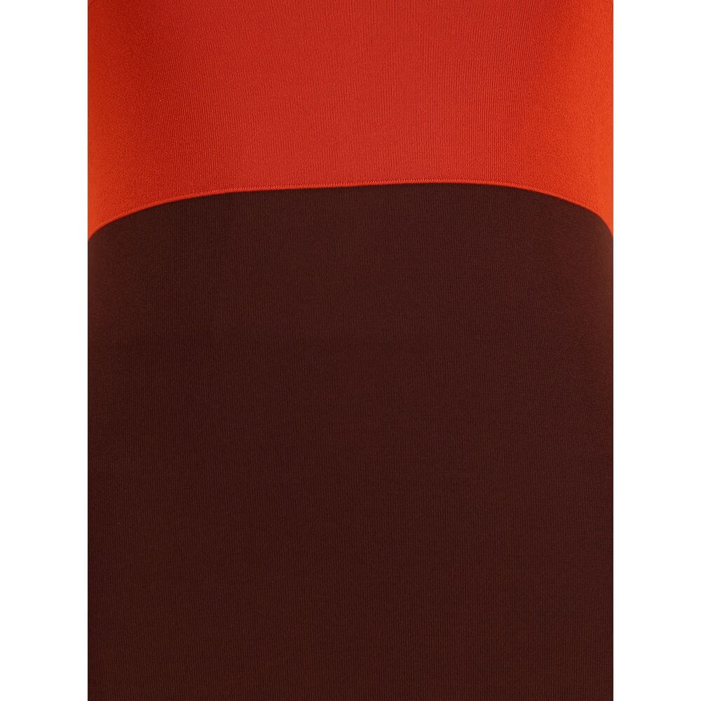 Fendi Multicolor Viscose Casual Dress with color-block pattern