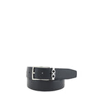 Ferragamo Reversible Belt with Gancini logo buckle, featuring high-quality grained leather and versatile double-face design.