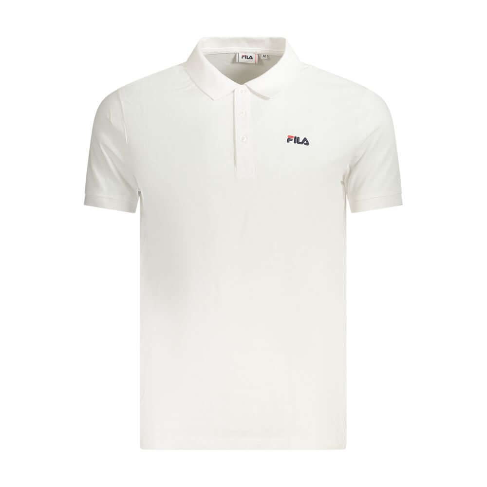 Fila White Cotton Men Polo Shirt