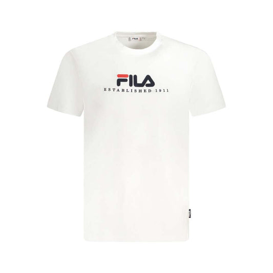 Fila White Cotton Unisex T-Shirt