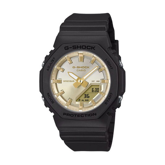 G-SHOCK Mod. OAK COMPACT SUNSET GLOW SERIE - GOLD wristwatch with 20 ATM water resistance, quartz movement, and multifunction mineral dial.