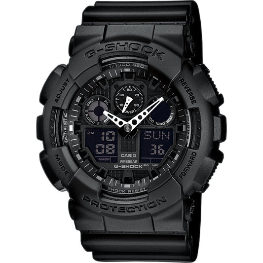 CASIO G-SHOCK Mod. GS BASIC water-resistant 20 ATM resin wristwatch with quartz movement and multifunction dial.
