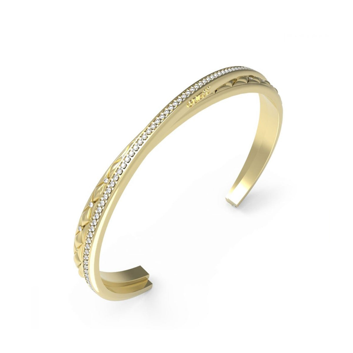 GUESS JEWELS JEWELRY Mod. JUBB04584JWYGS elegant gold bracelet with intricate design and sparkling accents