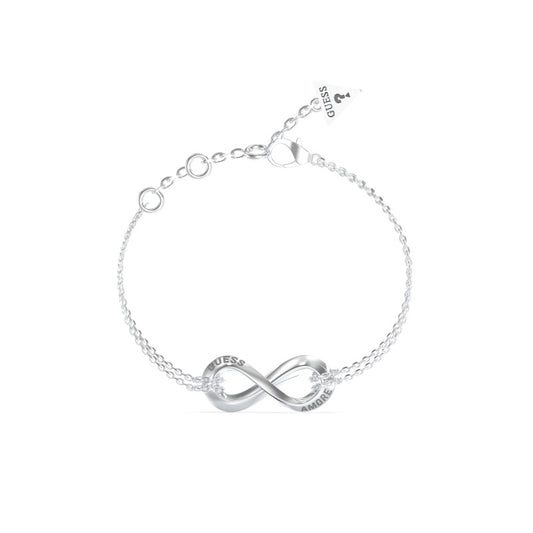 GUESS JEWELS JEWELRY Mod. JUBB05050JWRHS elegant silver infinity bracelet with adjustable chain