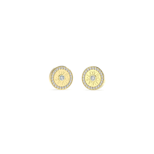 GUESS JEWELS JEWELRY Mod. JUBE04081JWYGT-U gold earrings with crystal accents