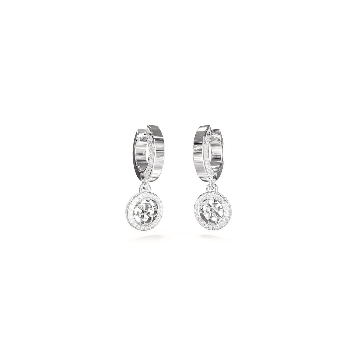Elegant GUESS JEWELS JEWELRY Mod. JUBE04165JWRHT-U earrings with sparkling charm detail, perfect for enhancing your style.
