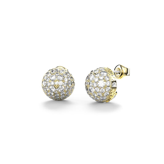 GUESS JEWELS JEWELRY Mod. JUBE04457JWYGT-U gold and diamond stud earrings