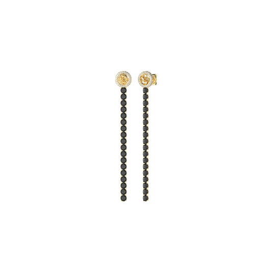 GUESS JEWELS JEWELRY Mod. JUBE05144JWYGBKT-U black bead drop earrings