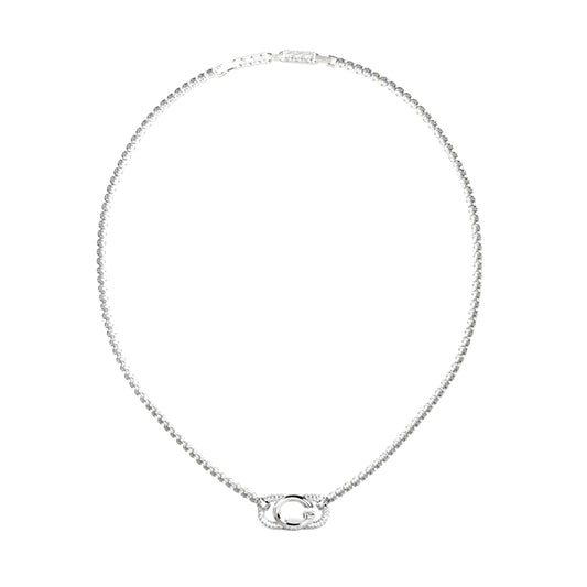 GUESS JEWELS JEWELRY Mod. JUBN04506JWRHT-U necklace featuring a silver chain with an elegant design