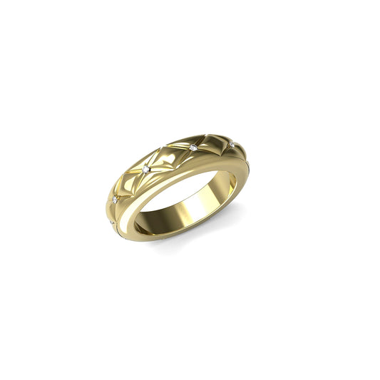 Gold ring product image for GUESS JEWELS JEWELRY Mod. JUBR04591JWYG54 with diamond accents