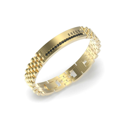 Gold bracelet from GUESS JEWELS JEWELRY Mod. JUMB03203JWYGT-U featuring elegant link design and black accent stones.