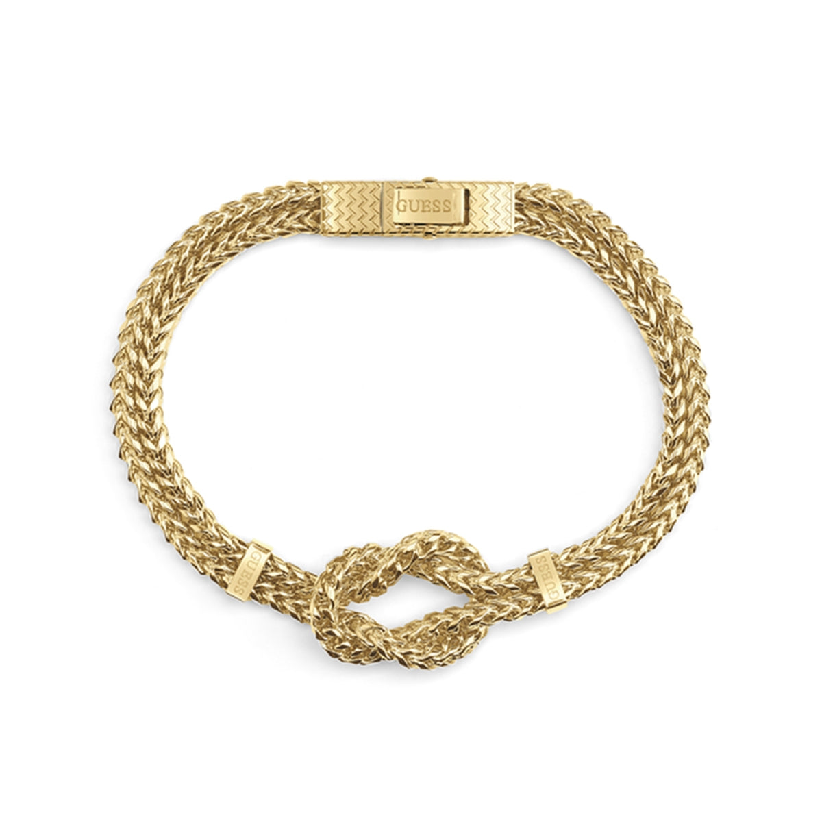 Gold bracelet from GUESS JEWELS JEWELRY Mod. JUMB05027JWYGS with knot detail design.
