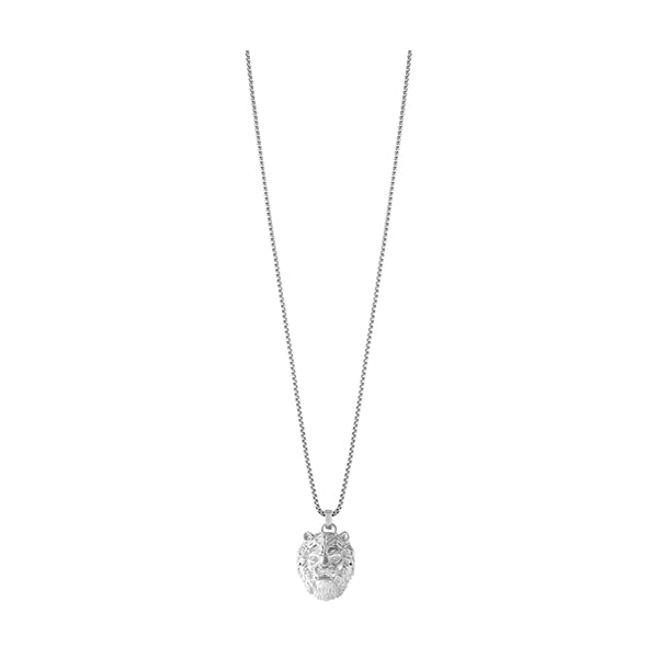 GUESS JEWELS JEWELRY Mod. JUMN01387JWSTT-U silver necklace with ornate pendant design.