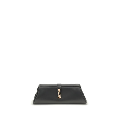 Gabriela Hearst Black Calf Leather Bos Taurus Clutch Bag