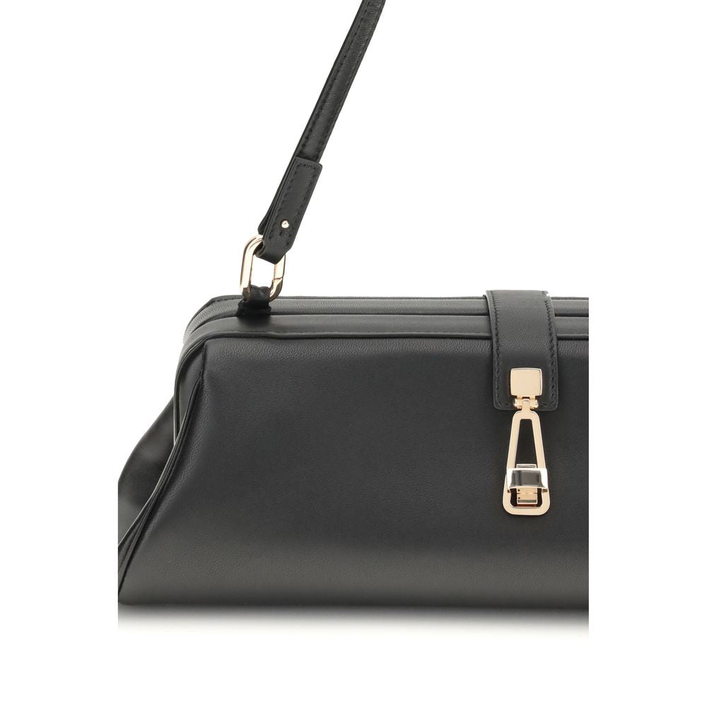 Front view with bag zipped and handles upright.