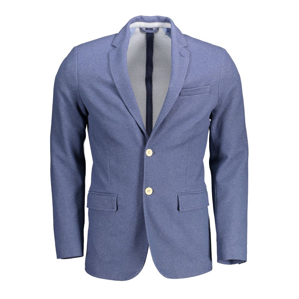 Gant Blue Cotton Men Jacket