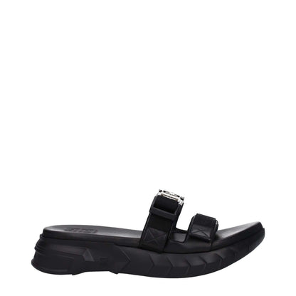Givenchy Black Fabric Slippers