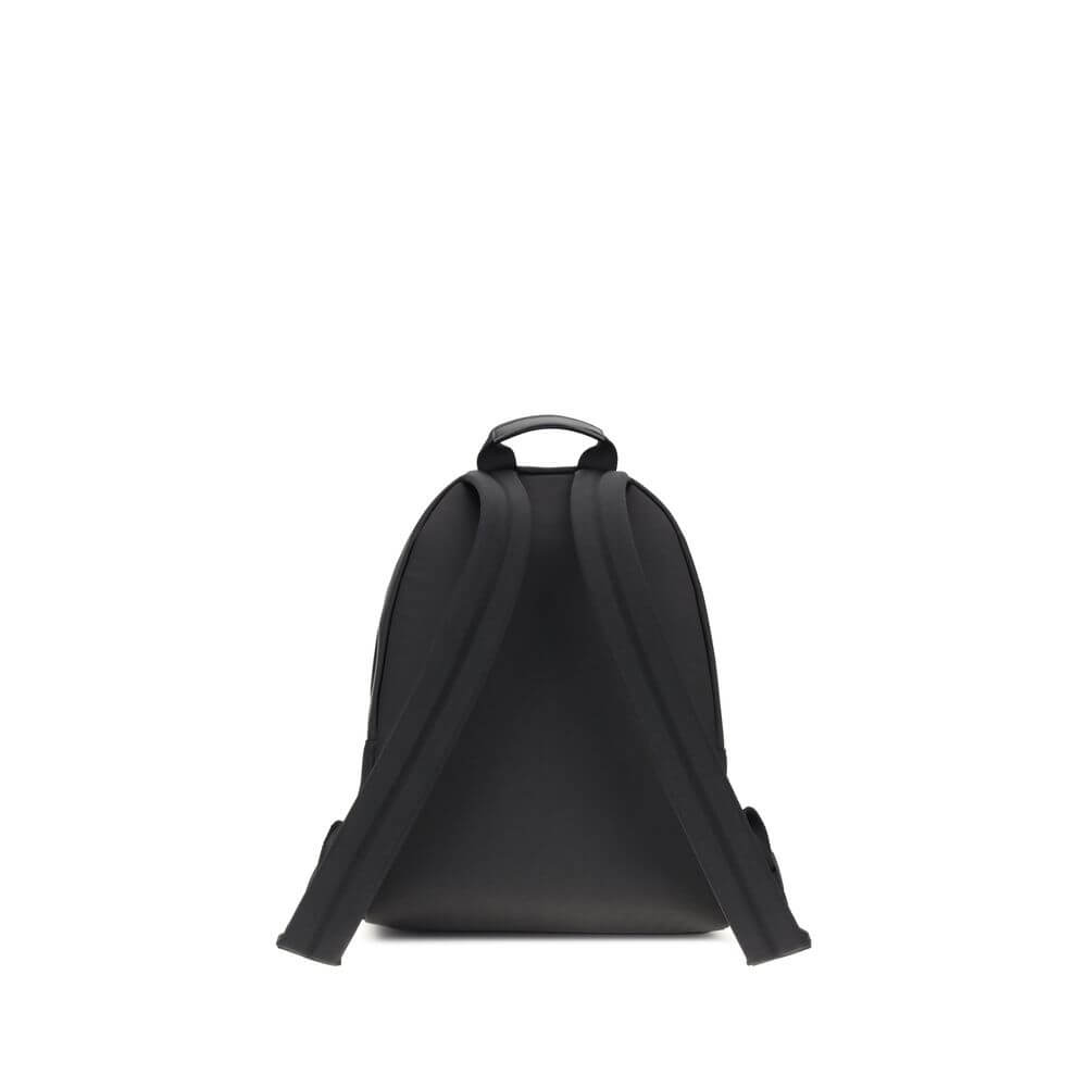 Back view of Givenchy Black Polyamide Backpack with padded straps