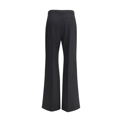 Back view of Givenchy Black Wool Pants with bootcut silhouette and fine grain de poudre fabric.