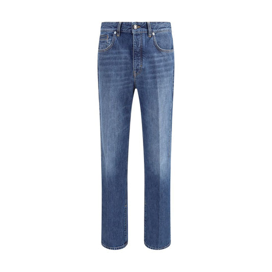 Givenchy Blue Cotton Straight-Leg Jeans