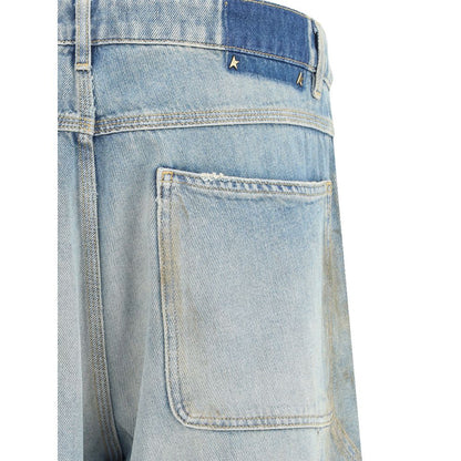 Golden Goose Light Blue Cotton Jeans Denim