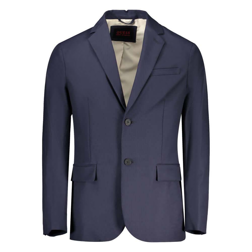 Guess Jeans Blue Cotton Men Jacket