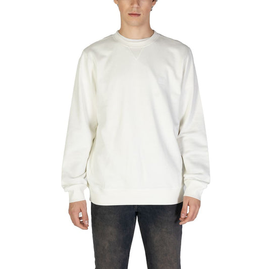 Hugo Boss White Cotton Sweatshirt