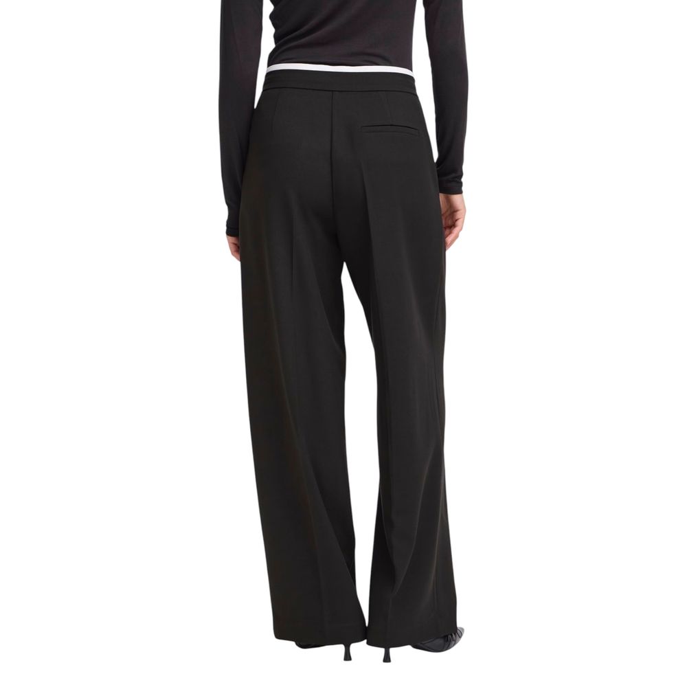 ICHI Black Polyester Pants 1728,71956299936,Black,Clothing,ICHI,IT40|S,New with tags,Pants - Clothing,Women