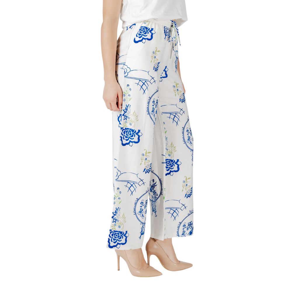 ICHI White Viscose Pant
