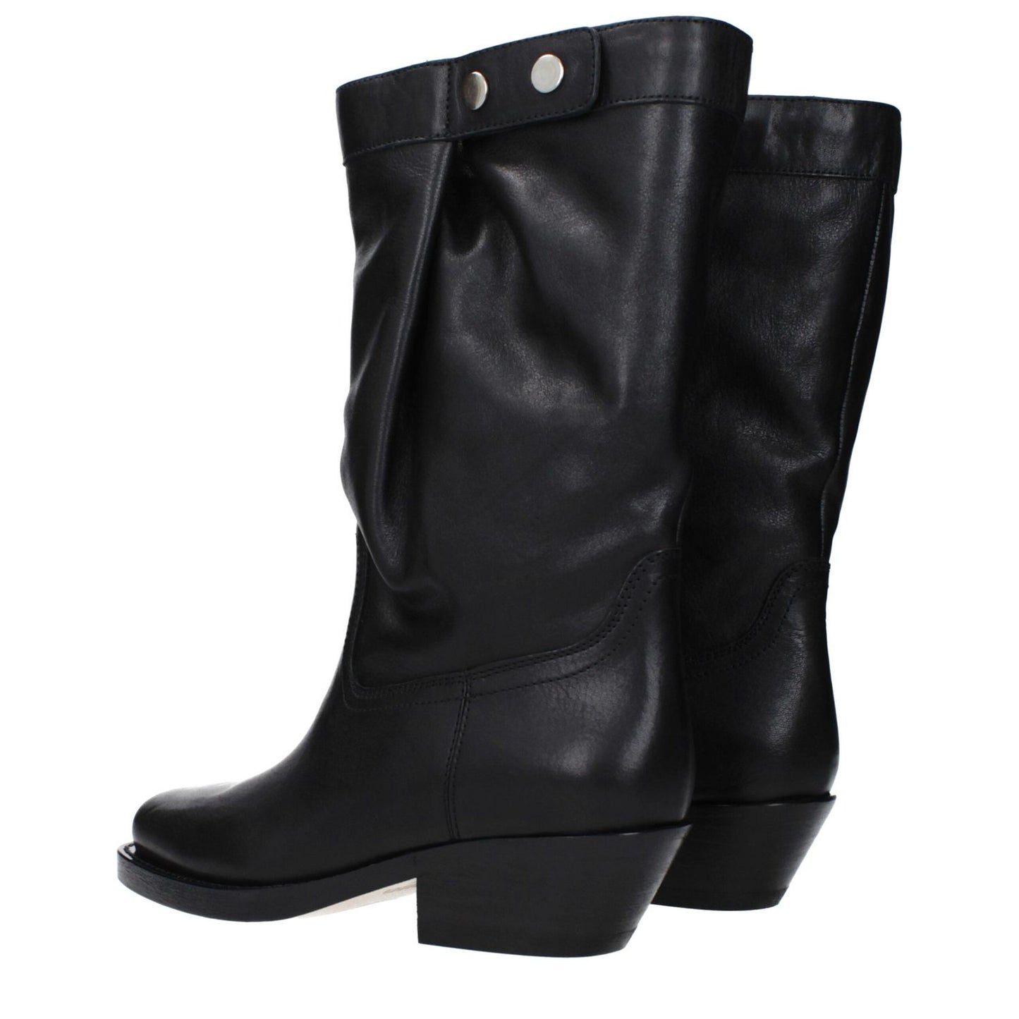 Isabel Marant Black Leather Ankle Boots