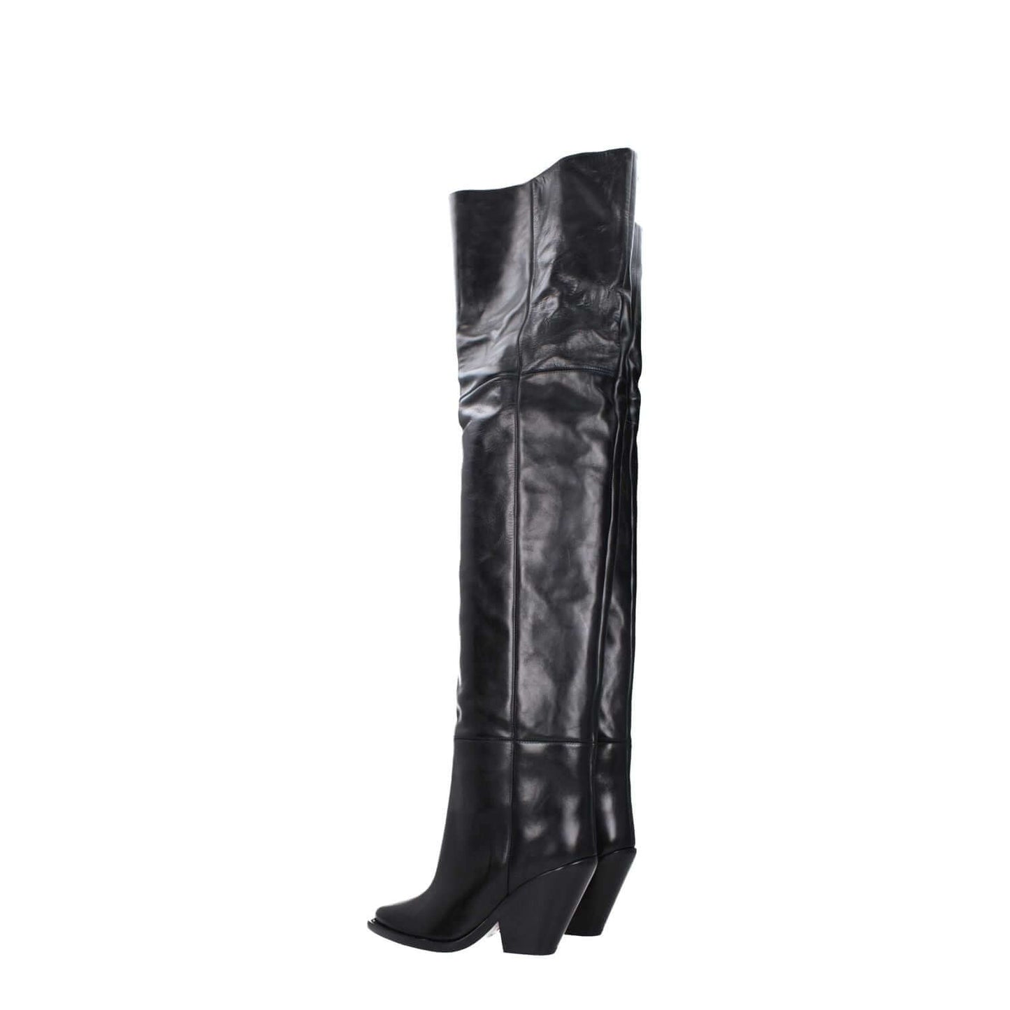 Isabel Marant Black Leather Over The Knee
