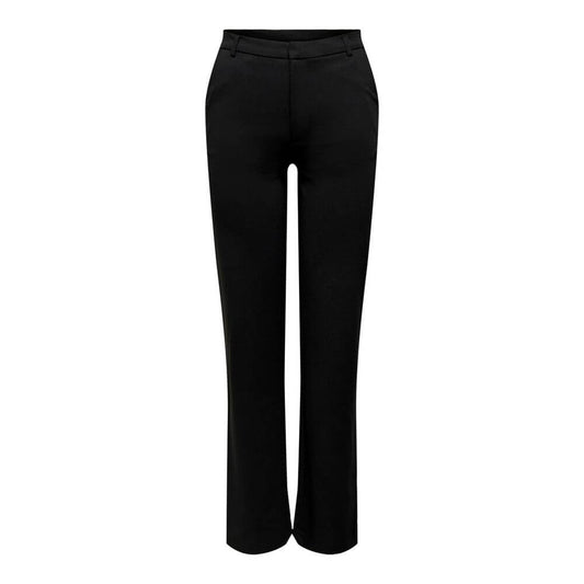 Jacqueline De Yong Black Elastane Pant