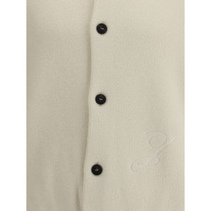 Jacquemus White Fleece Wool Cardigan