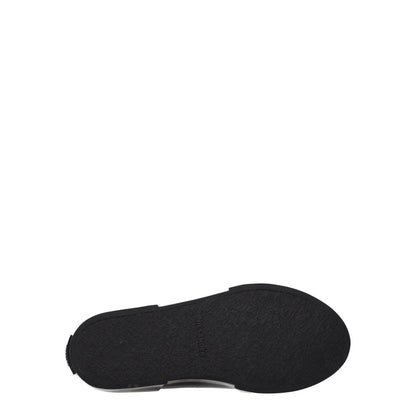 Sole of Jil Sander Black Fabric High Top Sneakers showing rubber material.