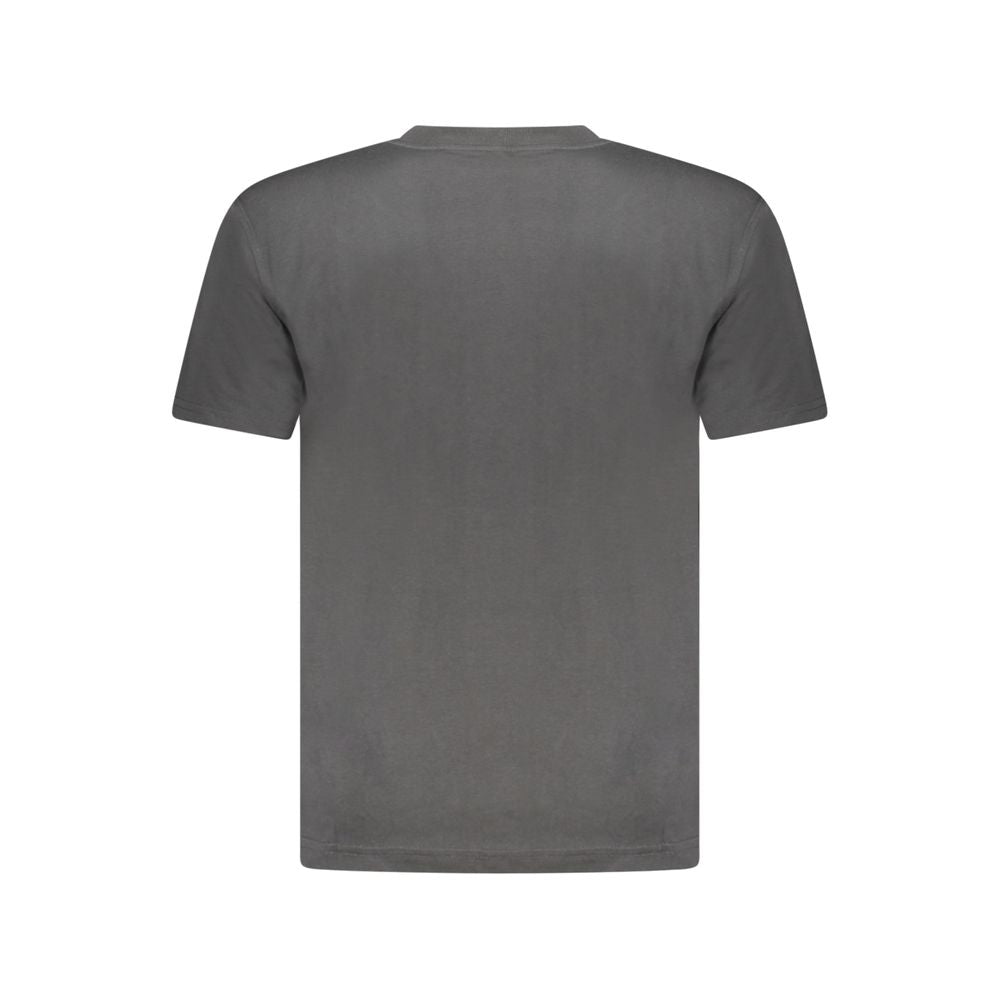 K-WAY Black Cotton T-Shirt, short sleeve, crew neck, logo application, back view