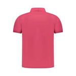 K-WAY Pink Cotton Men Polo Shirt