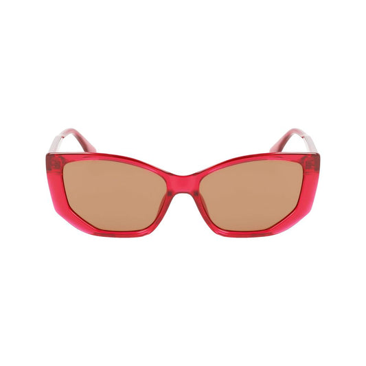 Karl Lagerfeld Red Injected Sunglasses for women, KL6071S-628, 54/15/145mm, Filter 3, in vibrant red color, front view.