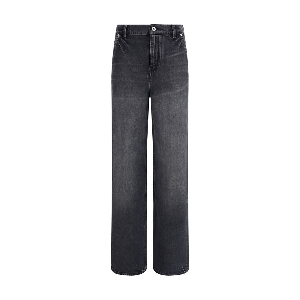 Kenzo Black Cotton Straight-Leg Jeans