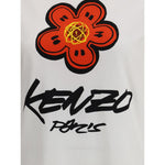 Kenzo Futura T-Shirt featuring bold flower graphic and iconic Kenzo signature on soft cotton, AW25 collection.