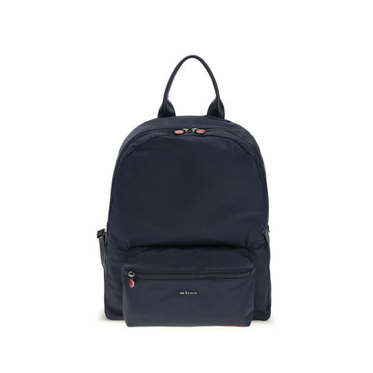 Kiton Blue Nylon Backpack