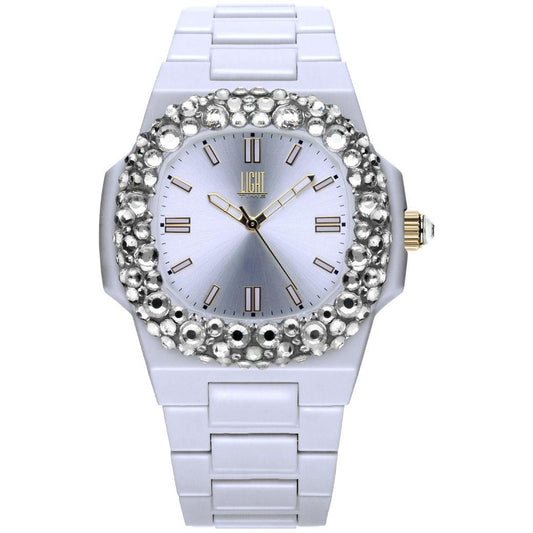 LIGHT TIME Mod. VELVET NAUTILUS - White Clear Strass WATCHES LIGHT TIME Light Gray
