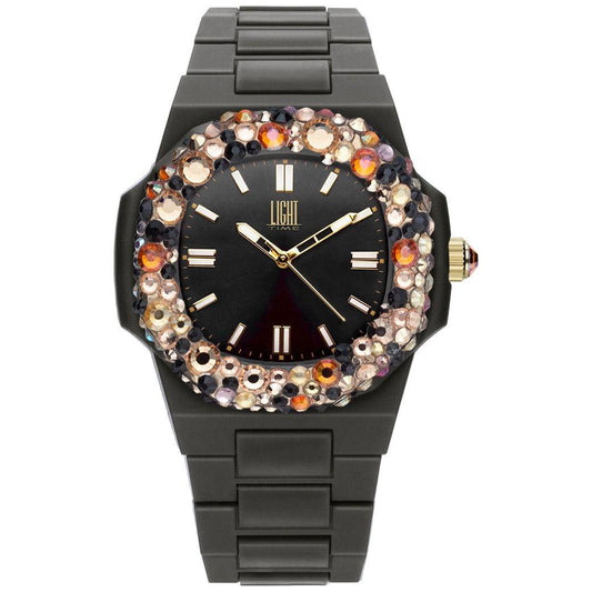 LIGHT TIME Mod. VELVET NAUTILUS - Black Rainbow Strass WATCHES LIGHT TIME Dark Slate Gray
