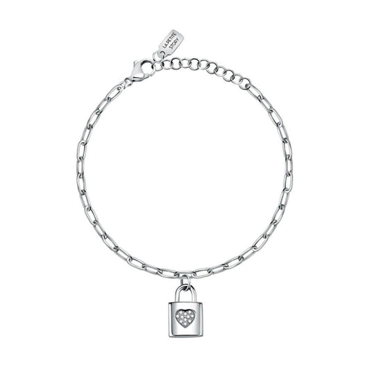 LA PETITE STORY JEWELRY Mod. LPS05ASD17 silver lock chain bracelet