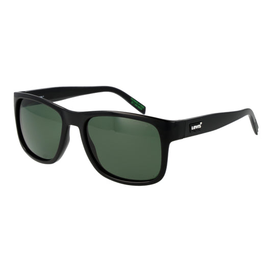 Gent's sunglasses LEVI'S MOD. LV 5080_S 56SUBUC in black frame with green lenses, stylish eyewear for men.