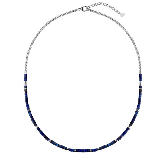 Silver and blue beaded necklace from Liu-jo Jewels New Collection, LIU-JO Mod. MLJ569, elegant jewelry piece for fashion lovers.