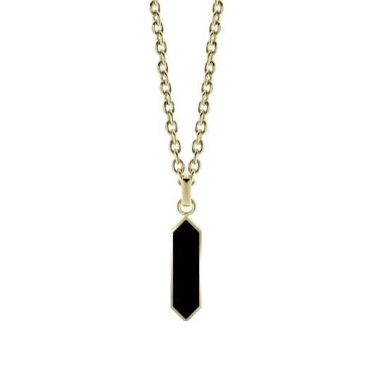 LIU-JO Mod. MLJ591 gold necklace with black pendant from Liu-jo Jewels New Collection